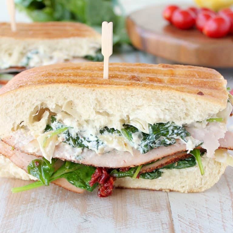 Spinach-Artichoke Turkey Panini