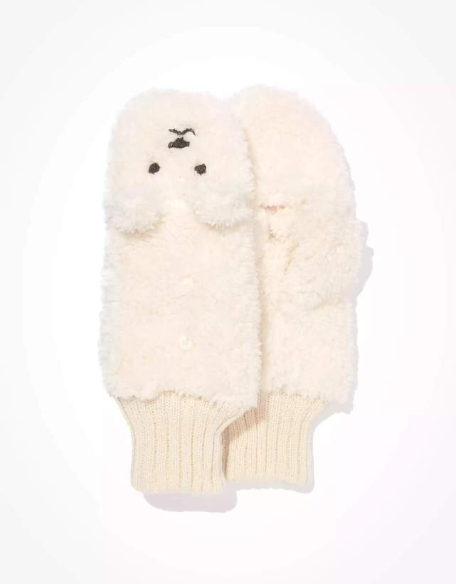  AEO Polar Bear Flip Mittens 