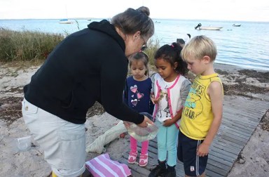 children-with-adult-on-beach