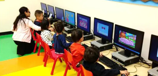 The computer room at Ivy Day School