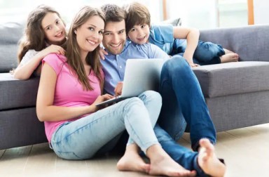 family-looking-at-computer