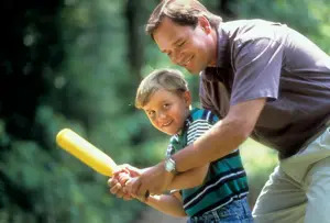 fatherandsonplayingbaseball