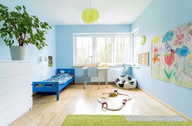 37458460 – cute stylish designed interior of small children room