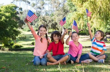 kids-waving-american-flags