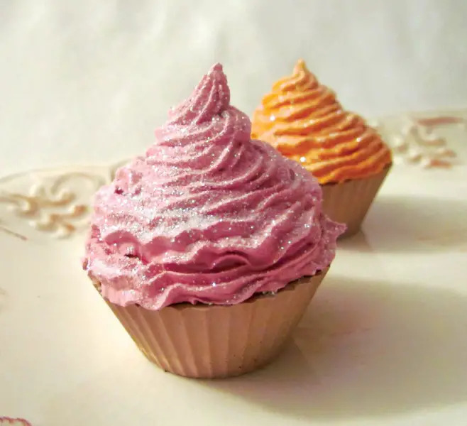 pink glitter cupcake chalk