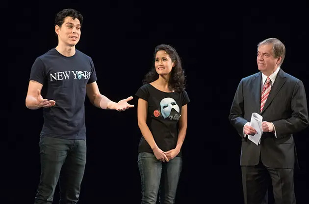 cast members of the phantom of the opera on stage