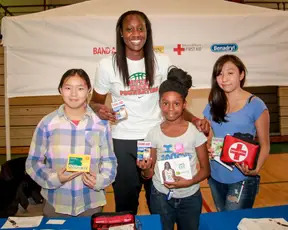 tina charles at kids sports safety clinic harlem