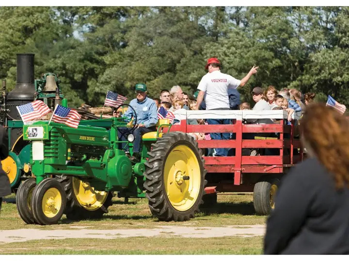 tractor ride at Hallockville Farm